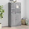 Image de vidaXL Buffet haut avec portes gris sonoma 68x37x142cm bois ingénierie3295869