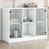 Image de vidaXL Buffet blanc 102x37x75,5 cm bois d'ingÃ©nierie