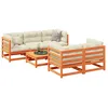 Image de Vidaxl Salon De Jardin 6 Pcs Avec Coussins Cire Marron Bois Pin Massif