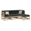 Image de vidaXL Salon de jardin 4 pcs bois massif de pin3299377