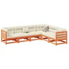 Image de Vidaxl Salon De Jardin 6 Pcs Avec Coussins Cire Marron Bois Pin Massif