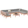 Image de vidaXL Salon de jardin avec coussins 10 pcs bois massif sapin douglas