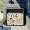 Image de vidaXL Portant de bois de chauffage vert 100x40x100 cm acier850971