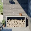 Image de vidaXL Portant de bois de chauffage 100x40x60 cm acier inoxydable850986
