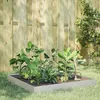 Image de Vidaxl Lit SurÃ©levÃ© De Jardin 100x100x18,5 Cm Acier Inoxydable