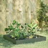 Image de Vidaxl Lit SurÃ©levÃ© De Jardin Vert Olive 100x100x26 Cm Acier