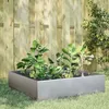 Image de vidaXL Lit surélevé de jardin 100x100x25 cm acier inoxydable851036