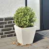 Image de vidaXL Jardinière blanc 30x30x30 cm acier851040