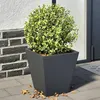 Image de vidaXL Jardinières 2 pcs anthracite 30x30x30 cm acier