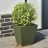 Image de Vidaxl JardiniÃ¨res 2 Pcs Vert Olive 30x30x30 Cm Acier