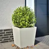 Image de vidaXL Jardinière blanc 50x50x50 cm acier851068