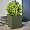 Image de Vidaxl JardiniÃ¨res 2 Pcs Vert Olive 50x50x50 Cm Acier