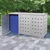 Image de Vidaxl JardiniÃ¨re Anthracite 35x35x75 Cm Acier