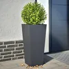 Image de vidaXL Vidaxl Jardinières 2 Pcs Anthracite 35x35x75 Cm Acier