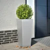 Image de Vidaxl JardiniÃ¨re 35x35x75 Cm Acier GalvanisÃ©