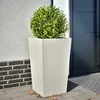 Image de Vidaxl JardiniÃ¨re Blanc 45x45x75 Cm Acier
