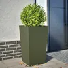 Image de Vidaxl JardiniÃ¨re Vert Olive 45x45x75 Cm Acier