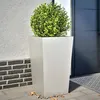 Image de vidaXL Jardinières 2 pcs 45x45x75 cm acier inoxydable851103