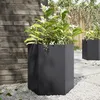 Image de Vidaxl JardiniÃ¨res 2 Pcs Noir Hexagone 46x40x45 Cm Acier
