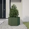 Image de vidaXL Jardinière vert olive hexagone 69x60x45 cm acier851125