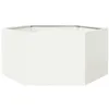 Image de vidaXL Jardinière blanc hexagone 104x90x45 cm acier851130