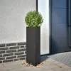 Image de vidaXL Jardinière noir triangulaire 30x26x75 cm acier851143