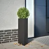 Image de Vidaxl JardiniÃ¨re Noir Triangulaire 30x26x75 Cm Acier
