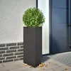 Image de Vidaxl JardiniÃ¨re Noir Triangulaire 40x34,5x70 Cm Acier
