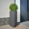 Image de Vidaxl JardiniÃ¨re Anthracite Triangulaire 40x34,5x70 Cm Acier