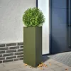 Image de Vidaxl JardiniÃ¨res 2 Pcs Vert Olive Triangulaire 40x34,5x70 Cm Acier