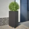 Image de vidaXL Jardinière noir triangulaire 50x43x75 cm acier