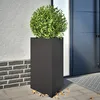 Image de Vidaxl JardiniÃ¨re Noir Triangulaire 50x43x75 Cm Acier