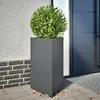 Image de Vidaxl JardiniÃ¨res 2 Pcs Anthracite Triangulaire 50x43x75 Cm Acier