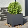 Image de Vidaxl JardiniÃ¨res 2 Pcs Anthracite 30x30x30 Cm Acier