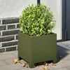 Image de vidaXL Jardinière vert olive 30x30x30 cm acier851191