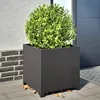 Image de Vidaxl JardiniÃ¨re Noir 50x50x50 Cm Acier