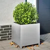 Image de Vidaxl JardiniÃ¨re 50x50x50 Cm Acier GalvanisÃ©