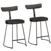 Image de vidaXL Tabourets de bar lot de 2 noir 49x43x79 cm bois manguier massif4013517