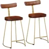 Image de Vidaxl Tabourets De Bar Lot De 2 49x43x88 Cm Bois De Manguier Massif