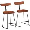Image de Vidaxl Tabourets De Bar Lot De 2 49x43x79 Cm Bois De Manguier Massif