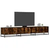 Image de vidaXL Meuble TV chÃªne fumÃ© 240x35x41 cm bois d'ingÃ©nierie