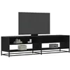 Image de vidaXL Meuble TV noir 180,5x40x46 cm bois d'ingÃ©nierie
