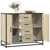 Image de vidaXL Buffet chÃªne sonoma 92x35x76 cm bois d'ingÃ©nierie