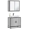 Image de vidaXL Ensemble de meubles de salle de bain 2 pcs Sonoma gris3300888