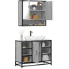 Image de vidaXL Ensemble de meubles de salle de bain 2 pcs Sonoma gris