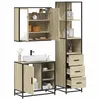 Image de vidaXL Ensemble de meubles de salle de bain 3 pcs chêne sonoma3301146