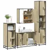 Image de vidaXL Ensemble de meubles de salle de bain 4 pcs chÃªne sonoma