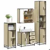 Image de vidaXL Ensemble de meubles de salle de bain 4 pcs chêne sonoma3301196