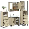 Image de vidaXL Ensemble de meubles de salle de bain 4 pcs chÃªne sonoma