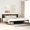 Image de vidaXL Cadre de lit en métal sans matelas chêne fumé 200x200 cm